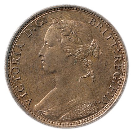 イギリス ヴィクトリア(1837-1901) 1/2ペニー青銅貨 1876(H) 年号 『サイバーパンク スラブ2点 ペニー 雑貨
